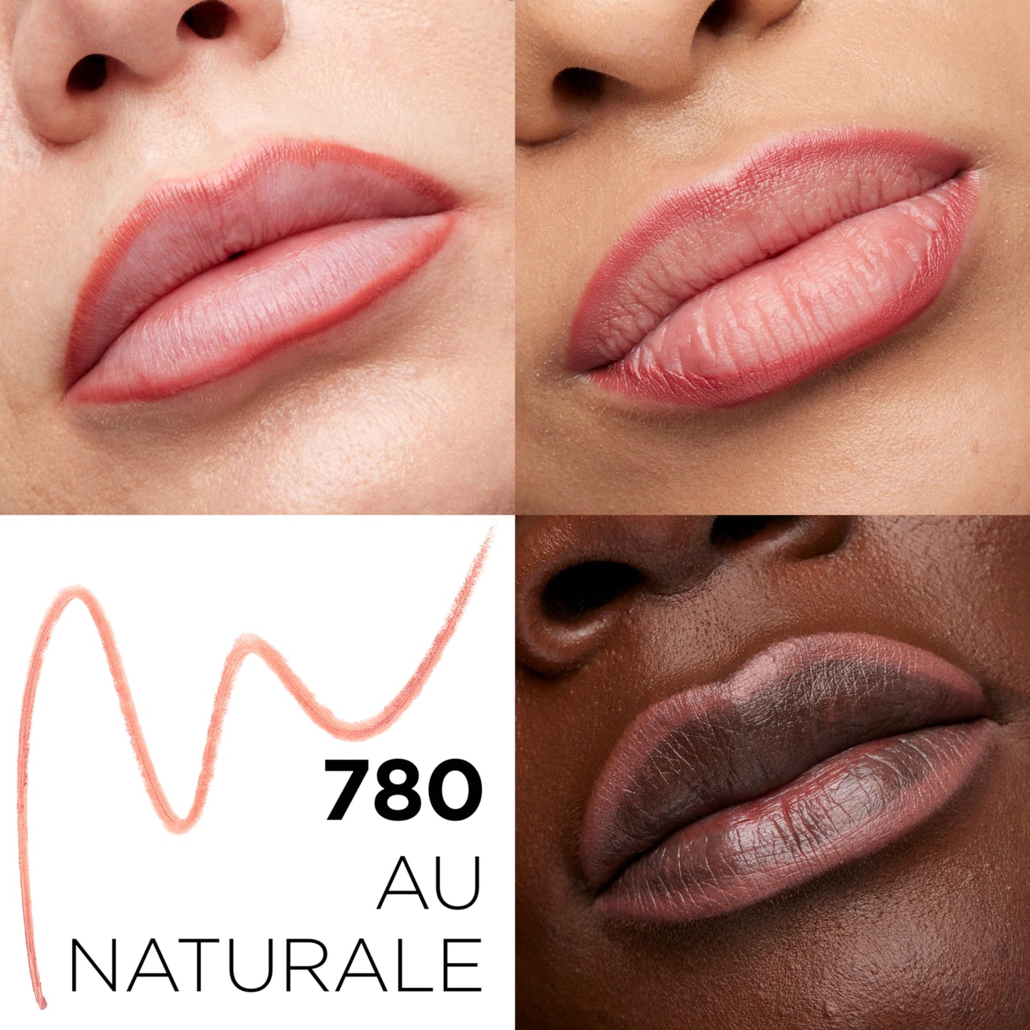L'Oreal Paris Colour Riche Lip Liner Pencil, Creamy Lip Liner with Omega 3 and Vitamin E, 780 Au Naturale (Soft Neutral Beige)