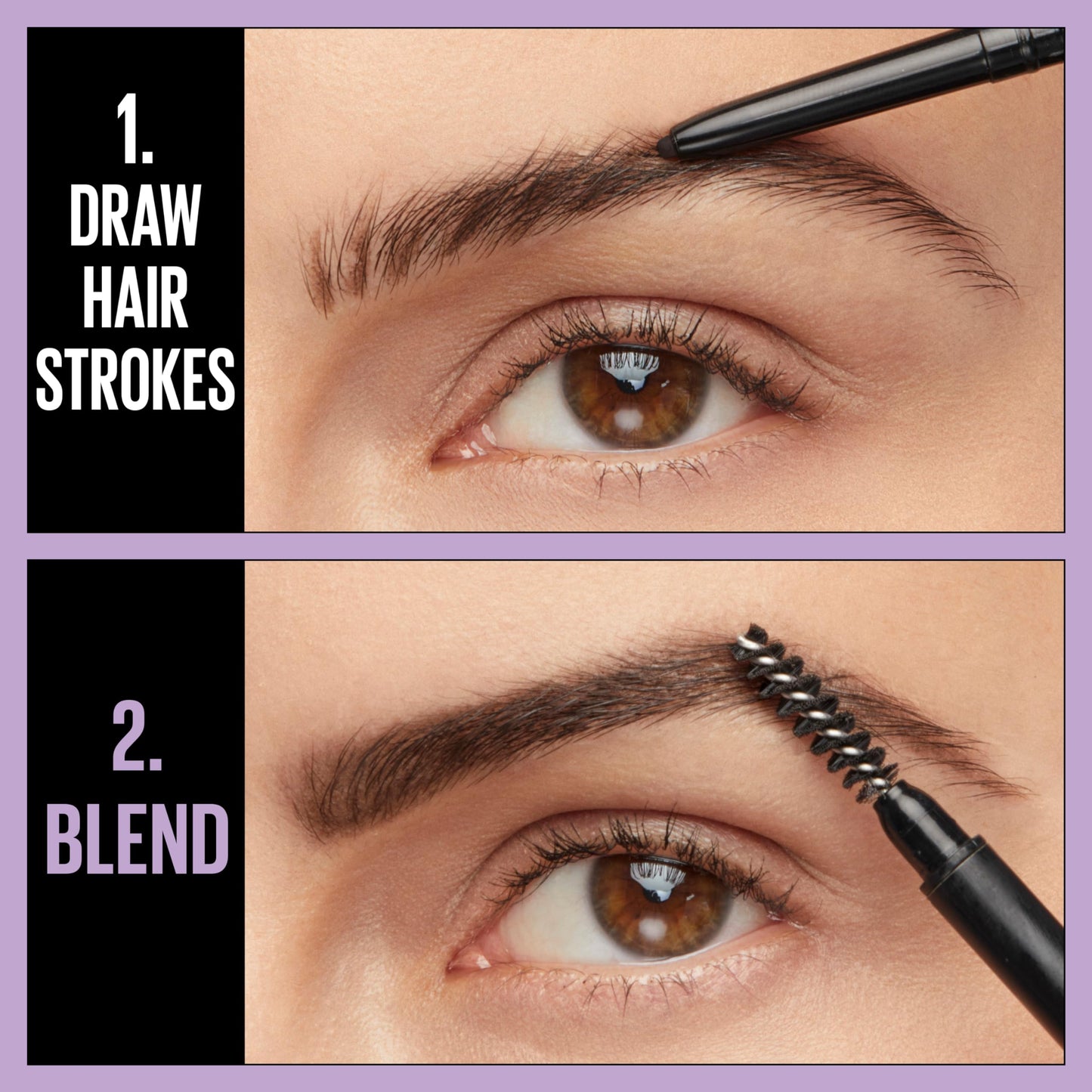 Maybelline Express Brow Ultra Slim Eyebrow Makeup, Brow Pencil with Precision Tip and Spoolie for Defined Eyebrows, Soft Brown, 1 Count