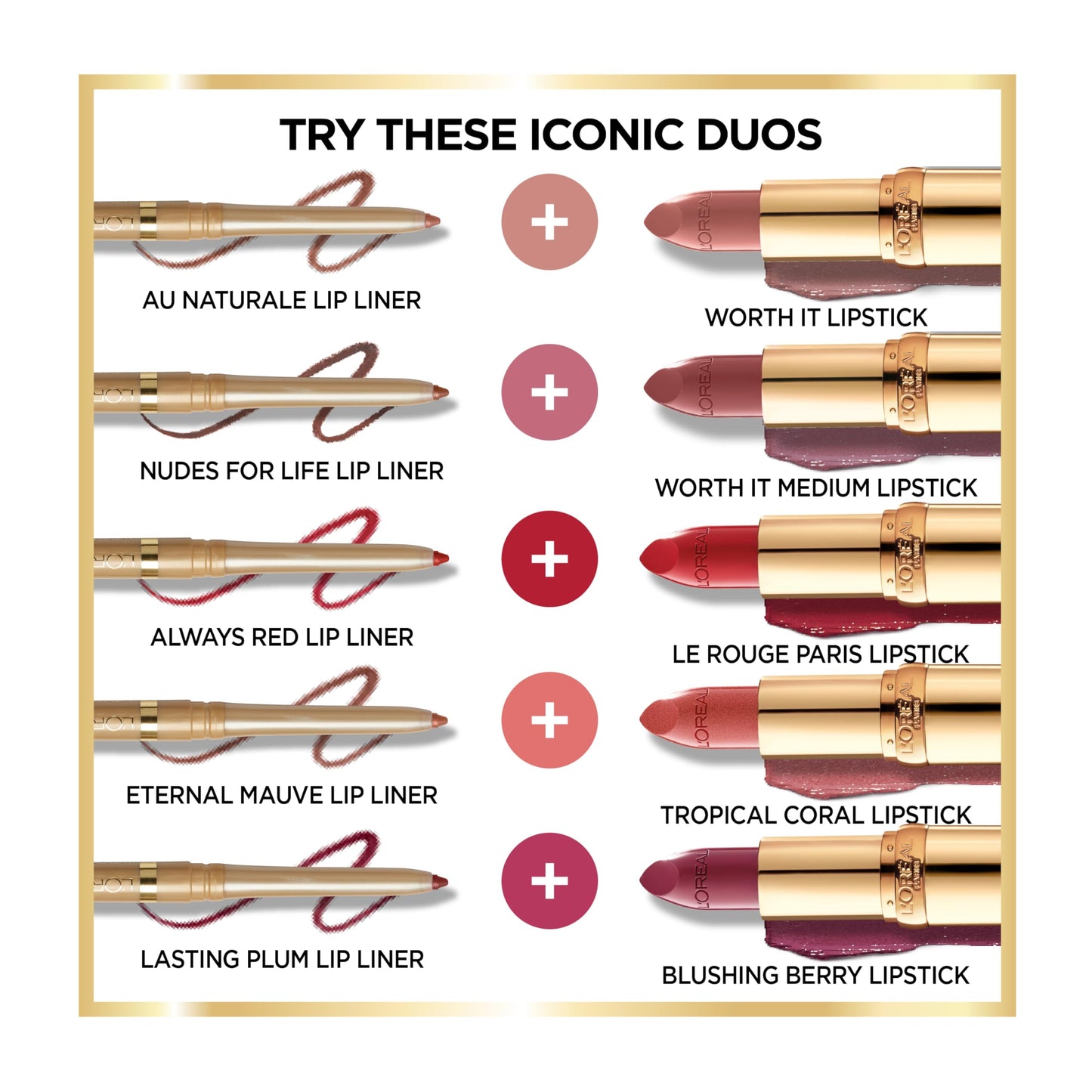 L'Oreal Paris Colour Riche Lip Liner Pencil, Creamy Lip Liner with Omega 3 and Vitamin E, 772 Lasting Plum (Deep Reddened Plum)