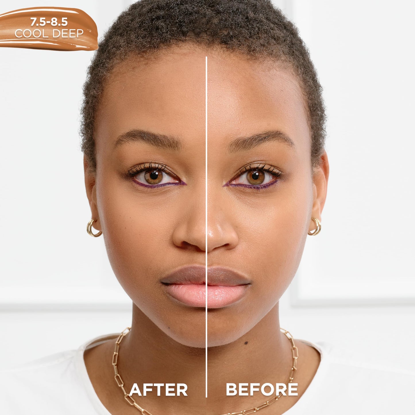 L'Oreal Paris True Match Nude Hyaluronic Tinted Serum Foundation with 1% Hyaluronic acid, Cool Deep 7.5-8.5, 1 fl. oz.