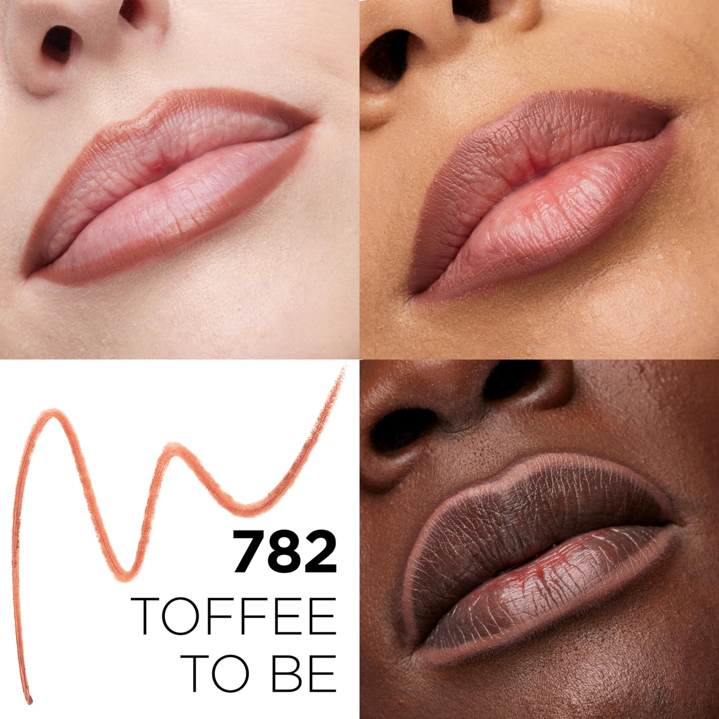 L'Oreal Paris Colour Riche Lip Liner Pencil, Creamy Lip Liner with Omega 3 and Vitamin E, 782 Toffee To Be (Warm Deep Brown), Pack of 2