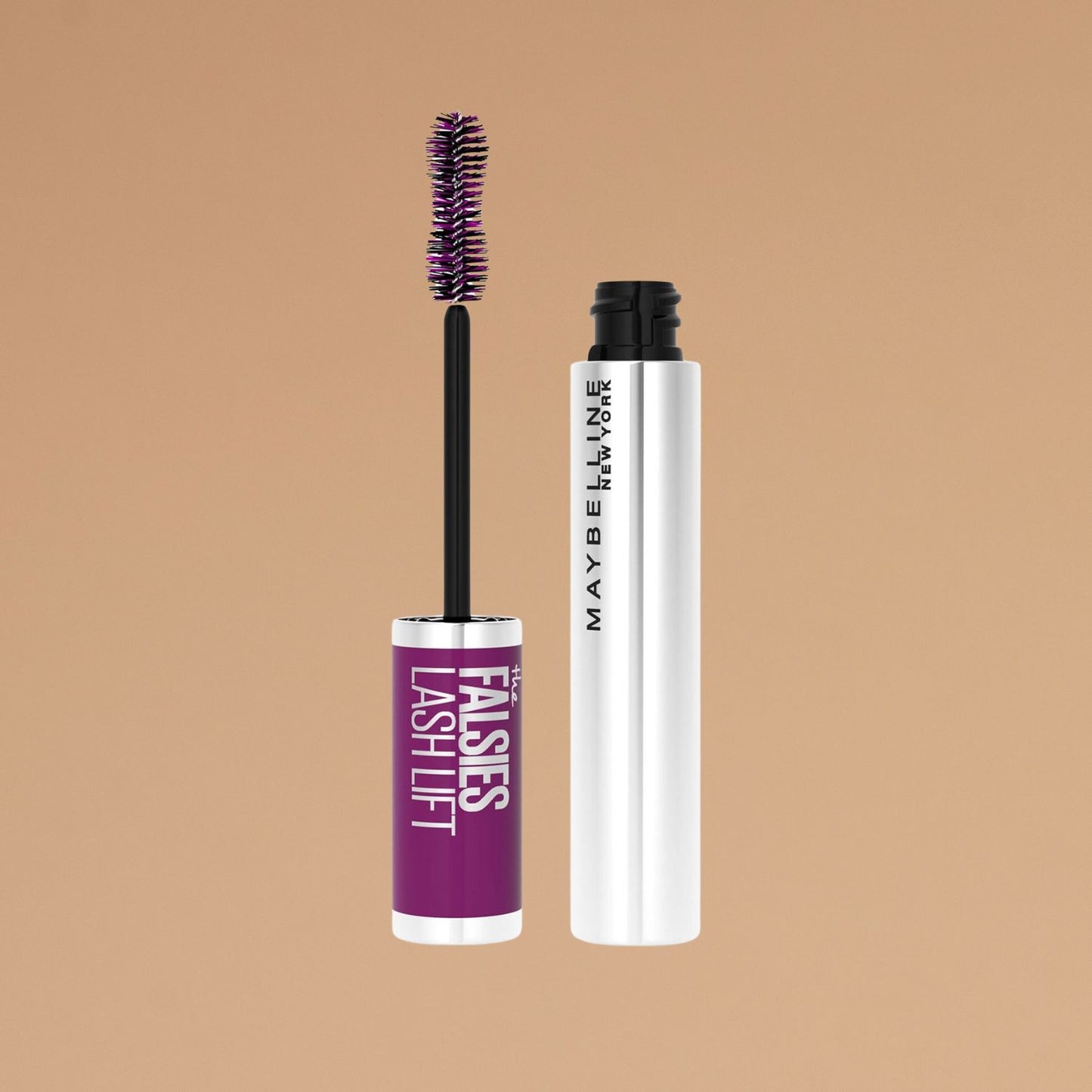 Maybelline The Falsies Lash Lift Washable Mascara Volumizing, Lengthening, Lifting, Curling, Multiplying, Eye Makeup, Blackest Black, 1 Count
