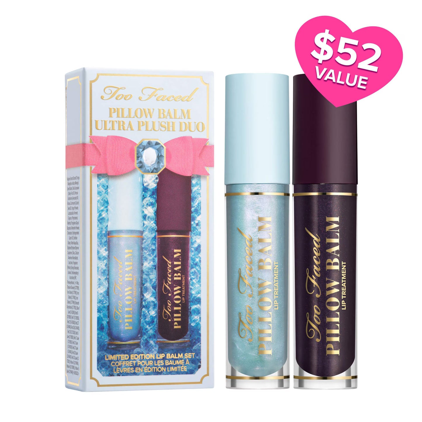 Too Faced Ultra Plush: Pillow Balm Lip Balm Duo