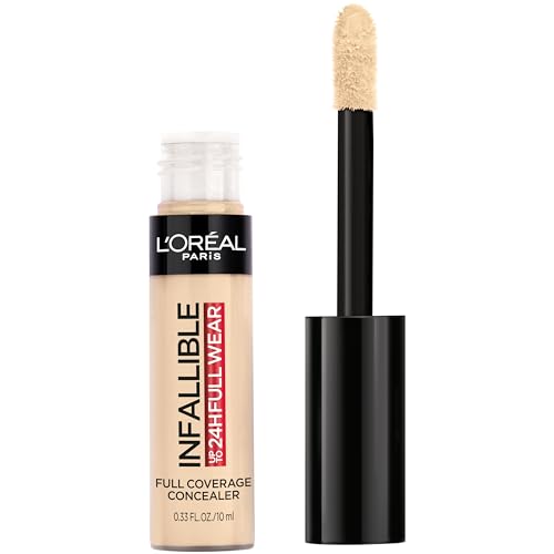 L'Oreal Paris Makeup Infallible Full Wear Waterproof Matte Concealer, Full Coverage, Ivory, 0.33 fl. oz.