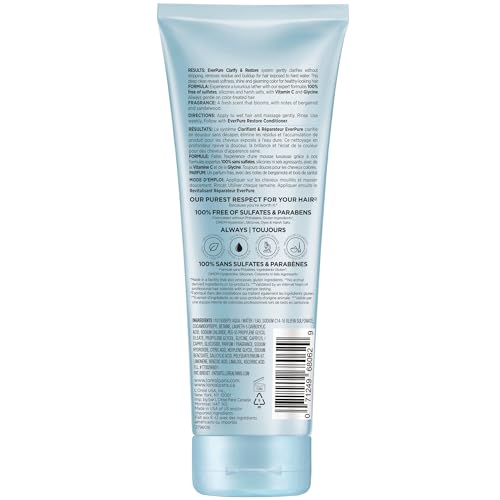 L'Oreal Paris Clarify Sulfate Free Shampoo with Antioxidants, Clarifying Shampoo for Hard Water Exposure and Styling Build-up, EverPure, 6.8 Fl Oz