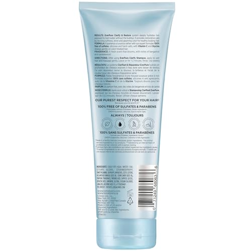 L'Oreal Paris Restore Sulfate Free Conditioner with Antioxidants, Moisturizing Conditioner for Hard Water Exposure and Styling Build-up, EverPure, 6.8 Fl Oz