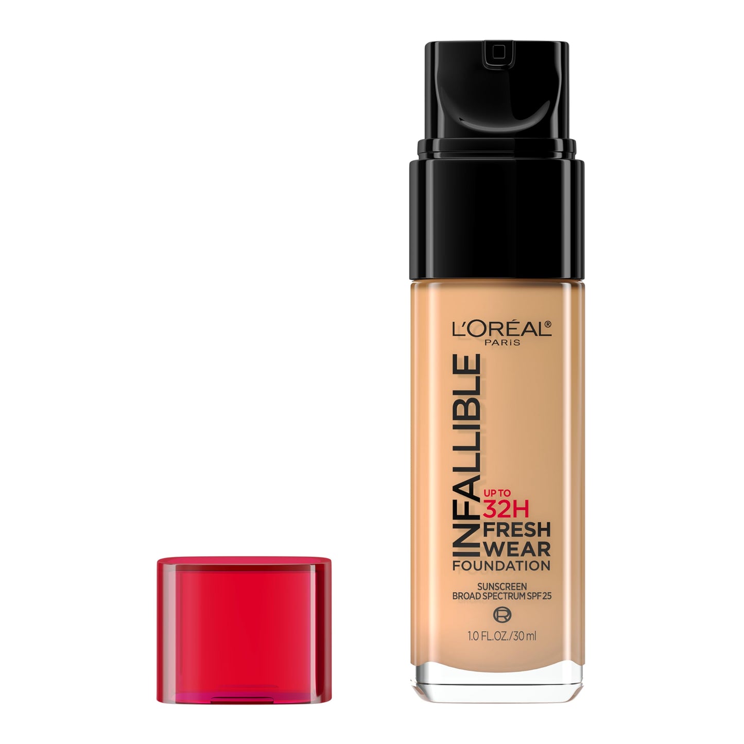 L'Oreal Paris Makeup Infallible Up to 32 Hour Fresh Wear Lightweight Foundation, 455 Natural Buff, 1 Fl Oz, Packaging May Vary