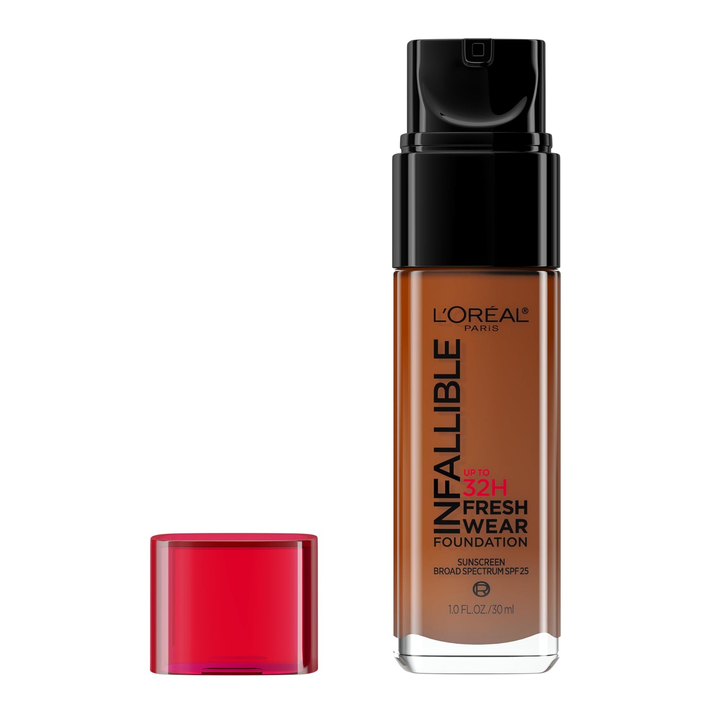 L'Oreal Paris Makeup Infallible Up to 32 Hour Fresh Wear Lightweight Foundation, 525 Deep Golden, 1 Fl Oz, Packaging May Vary