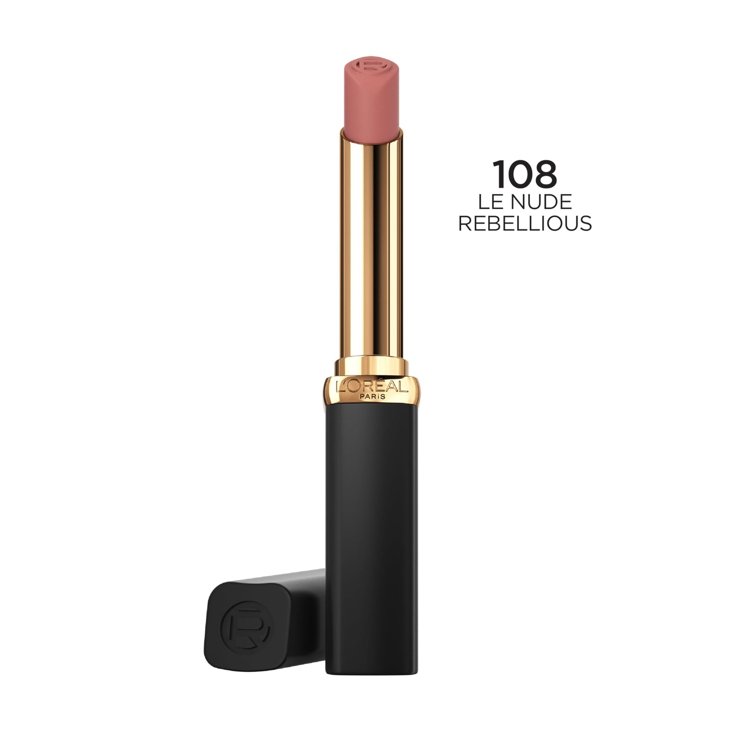 L’Oréal Paris Colour Riche Intense Volume Matte Lipstick, Lip Makeup Infused with Hyaluronic Acid for up to 16HR Wear, Le Nude Rebellious, 0.06 Oz