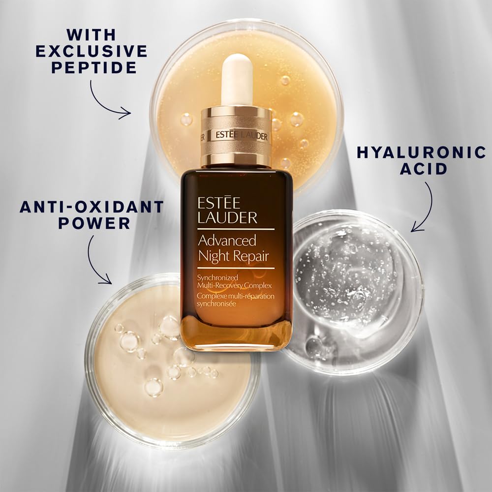 Estée Lauder Advanced Night Repair Serum Synchronized Multi-Recovery Complex with Hyaluronic Acid & Peptides, 1 fl oz.