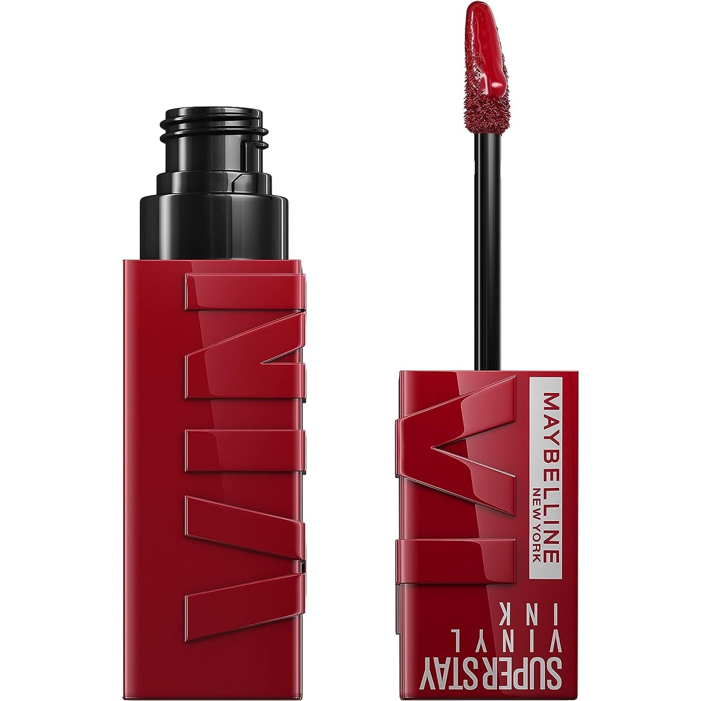 Maybelline Super Stay Vinyl Ink Longwear No-Budge Liquid Lipcolor Makeup, Highly Pigmented Color and Instant Shine, Lippy, Cranberry Red Lipstick, 0.14 fl oz, 1 Count