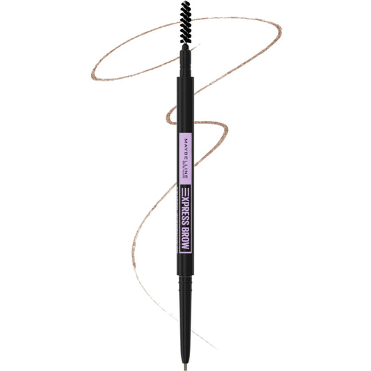 Maybelline Express Brow Ultra Slim Eyebrow Makeup, Brow Pencil with Precision Tip and Spoolie for Defined Eyebrows, Blonde, 1 Count