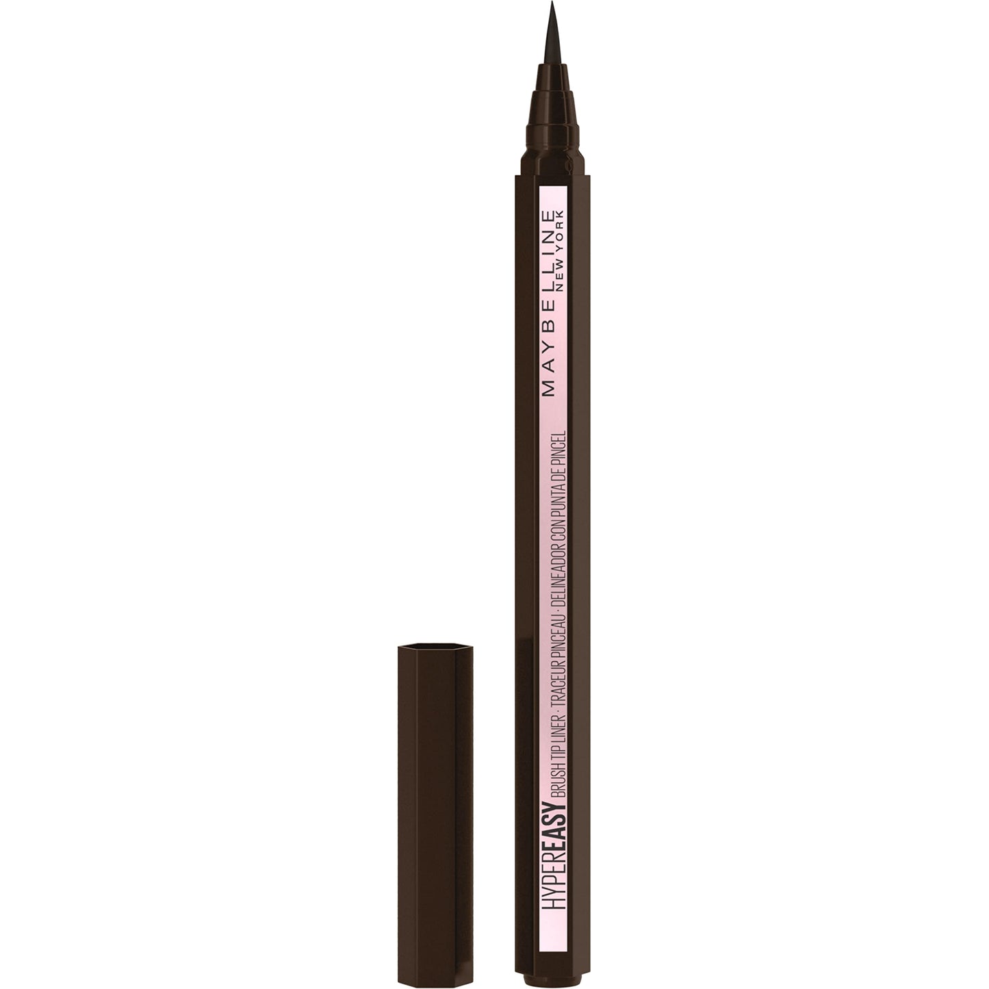 MAYBELLINE New York Hyper Easy Liquid Pen No-Skip Waterproof Eyeliner, Satin Finish, Pitch Brown