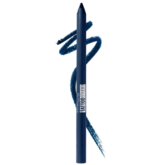 Maybelline TattooStudio Long-Lasting Sharpenable Eyeliner Pencil, Glide on Smooth Gel Pigments with 36 Hour Wear, Waterproof, Striking Navy, 1 Count