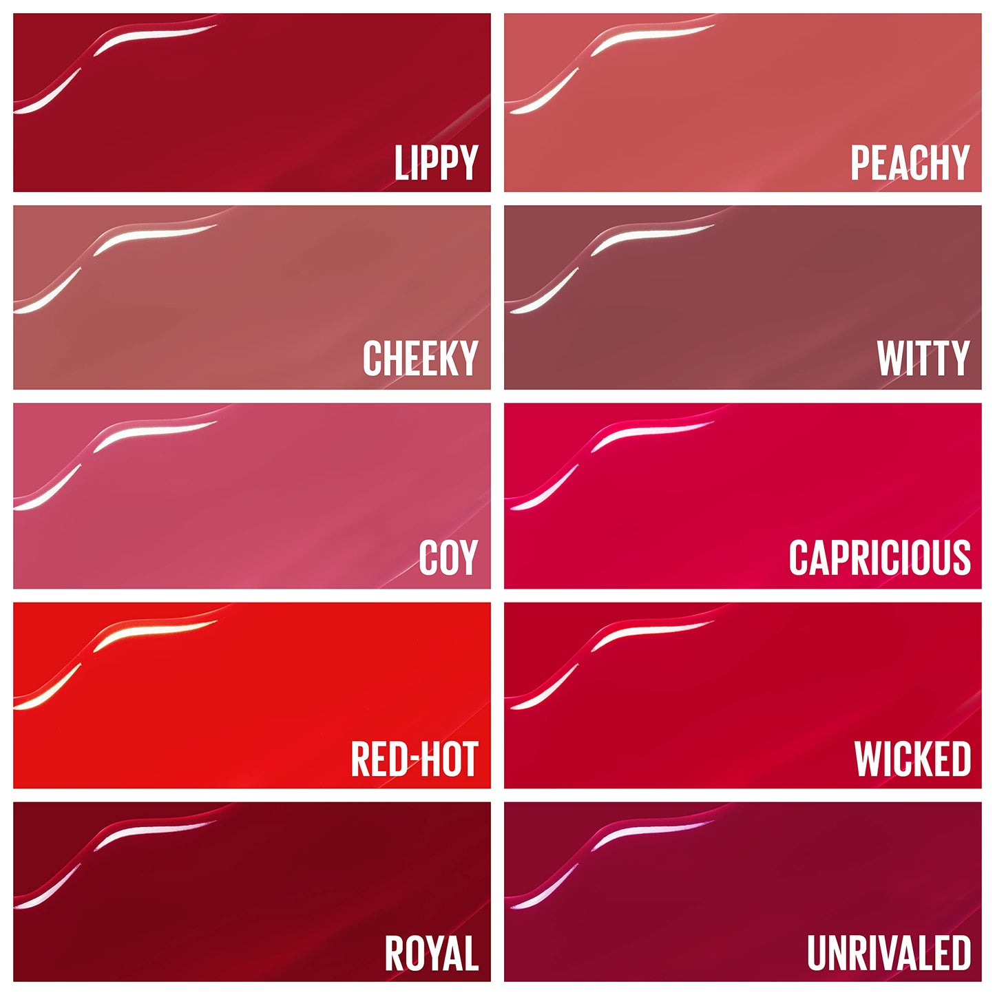 Maybelline Super Stay Vinyl Ink Longwear No-Budge Liquid Lipcolor Makeup, Highly Pigmented Color and Instant Shine, Red-Hot, Fire Engine Red Lipstick, 0.14 fl oz, 1 Count