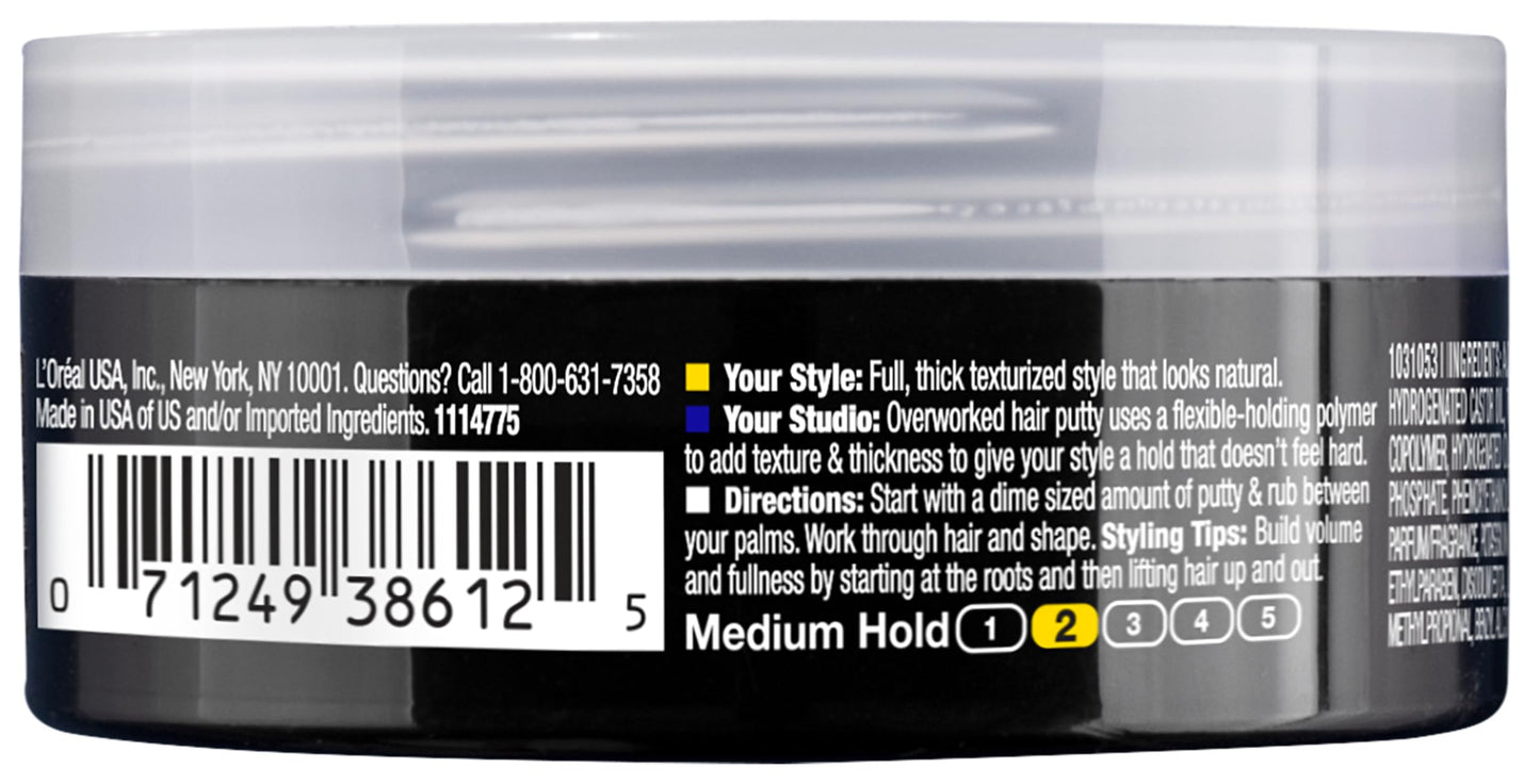 L'Oreal Paris Studio Line Overworked Hair Putty, 1.7 oz.