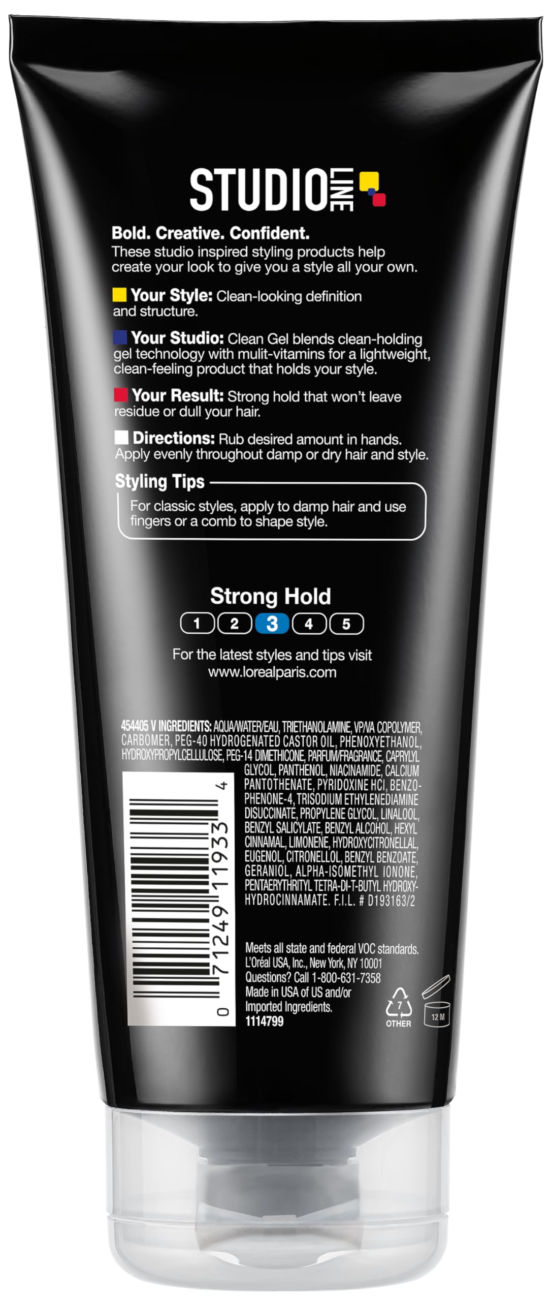 L'Oreal Paris Studio Line Clear Minded Clean Gel - Strong Hold 6.8 fl; oz.