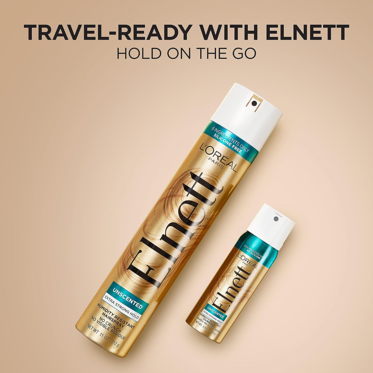 L'Oreal Paris Elnett Satin Hairspray Extra Strong Hold Unscented 11 oz; (Packaging May Vary)