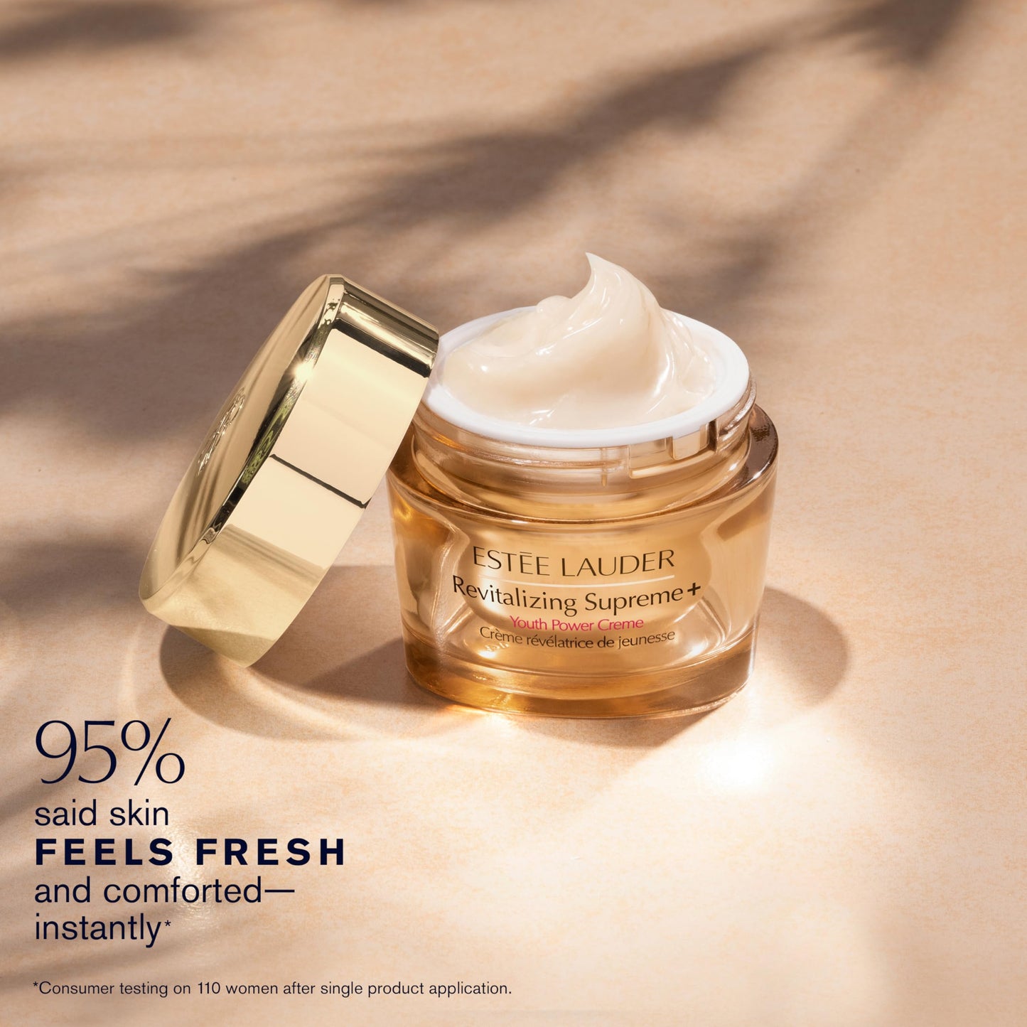 Estée Lauder Revitalizing Supreme+ Youth Power Cream Moisturizer with Hyaluronic Acid & Peptides, Anti Aging, 2.5 oz.