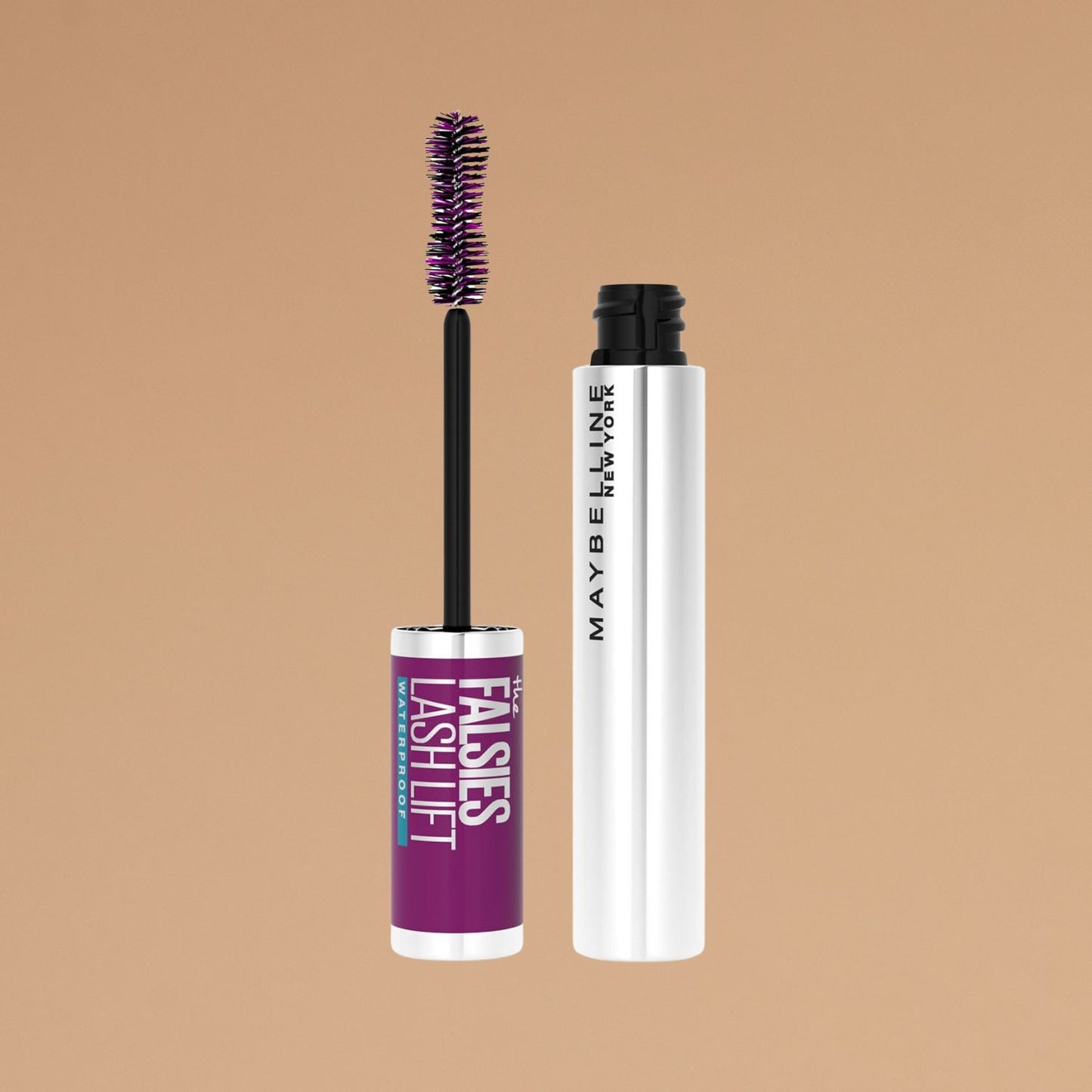 Maybelline The Falsies Lash Lift Waterproof Mascara Volumizing, Lengthening, Lifting, Curling, Multiplying, Eye Makeup, Brownish Black, 1 Count